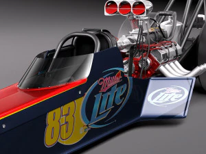 Top Fuel Dragster 3D Model