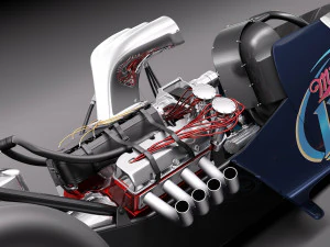 Top Fuel Dragster 3D Model