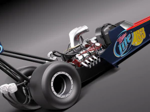 Top Fuel Dragster 3D Model