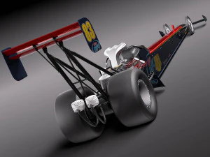 Top Fuel Dragster 3D Model