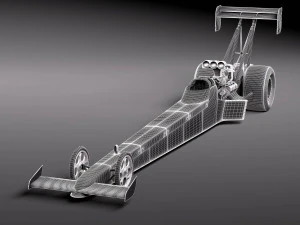 Top Fuel Dragster 3D Model