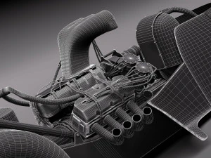 Top Fuel Dragster 3D Model