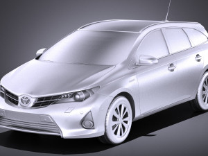 Toyota Auris Touring Sports 2015 vray 3D Model