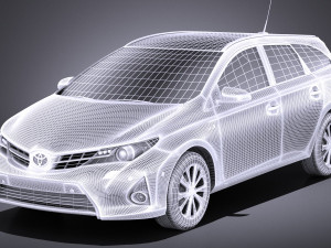 Toyota Auris Touring Sports 2015 vray 3D Model