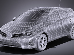 Toyota Auris Touring Sports 2015 vray 3D Model