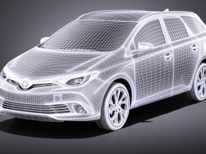 Toyota Auris Touring Sports 2018 vray 3D Model