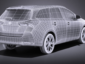 Toyota Auris Touring Sports 2018 vray 3D Model