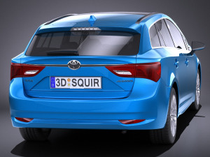 Toyota Avensis Estate 2018 vray 3D Model