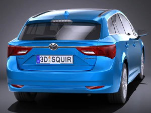 Toyota Avensis Estate 2018 vray 3D Modell