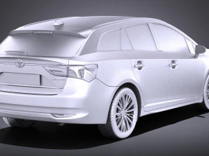 Toyota Avensis Estate 2018 vray 3D Modell