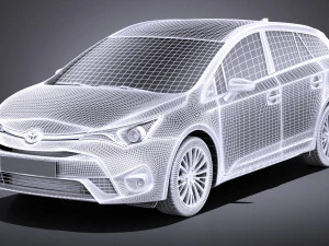 Toyota Avensis Estate 2018 vray 3D Modell