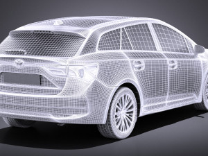 Toyota Avensis Estate 2018 vray 3D Model