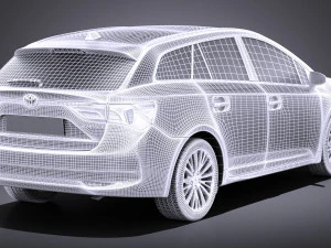 Toyota Avensis Estate 2018 vray 3D Modell