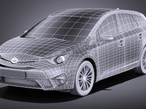 Toyota Avensis Estate 2018 vray 3D Model