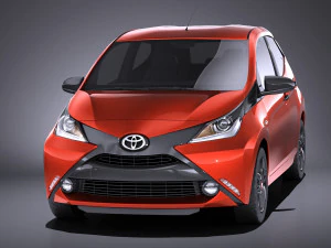 Toyota Aygo 2018 vray 3D Model
