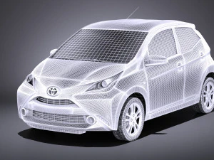 Toyota Aygo 2018 vray 3D Model