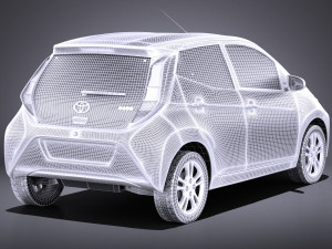 Toyota Aygo 2018 vray Modelo 3D