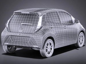 Toyota Aygo 2018 vray 3D Model