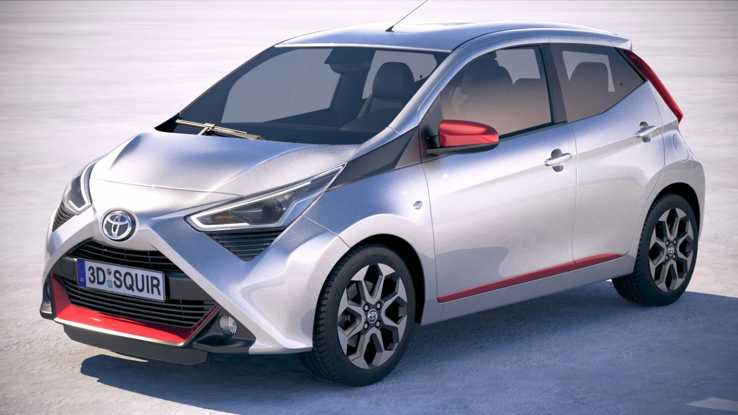 Toyota Aygo 2019 3D Model .c4d .max .obj .3ds .fbx .stl .blend 