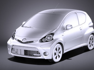 Toyota Aygo 3-doors 2014 vray 3D Model