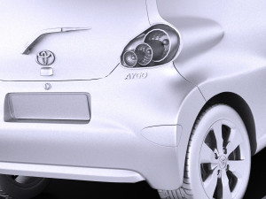 Toyota Aygo 3-doors 2014 vray 3D Model
