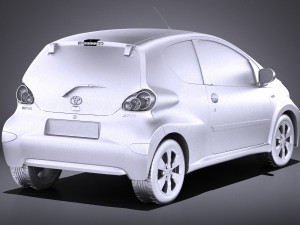 Toyota Aygo 3-doors 2014 vray 3D Model