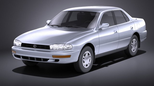 Toyota Camry 1992-1996 vray Model 3D .c4d .max .obj .3ds .fbx .stl .blend