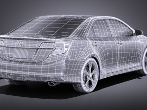 Toyota Camry SE 2013 USA vray 3D Model