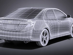 Toyota Camry SE 2013 USA vray 3D Model