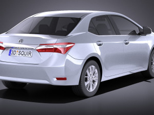 Toyota Corolla EU-Version 2016 vray 3D Model