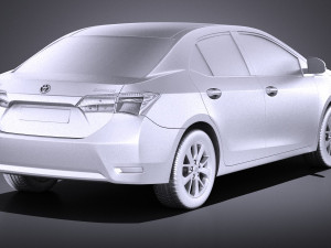 Toyota Corolla EU-Version 2016 vray 3D Model
