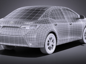 Toyota Corolla EU-Version 2016 vray 3D Model