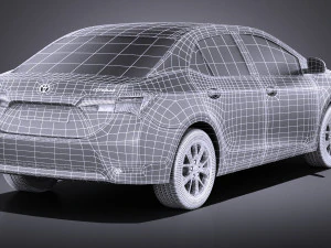 Toyota Corolla EU-Version 2016 vray 3D Model