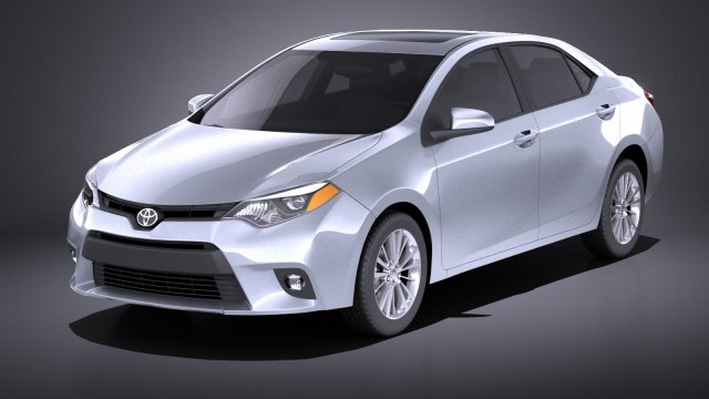 Toyota Corolla LE 2016 USA vray Modelo 3D .c4d .max .obj .3ds .fbx .stl .blend