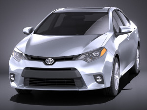 Toyota Corolla LE 2016 USA vray Modelo 3D