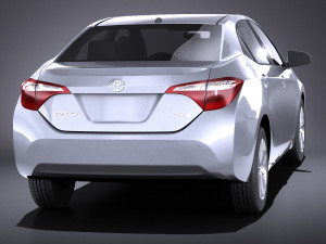 Toyota Corolla LE 2016 USA vray Modelo 3D