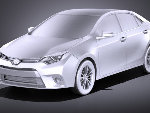 Toyota Corolla LE 2016 USA vray Modelo 3D