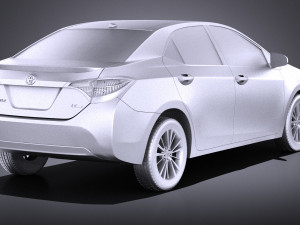 Toyota Corolla LE 2016 USA vray Modelo 3D