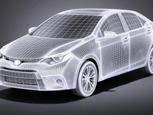 Toyota Corolla LE 2016 USA vray 3D Model