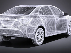 Toyota Corolla LE 2016 USA vray 3D Model