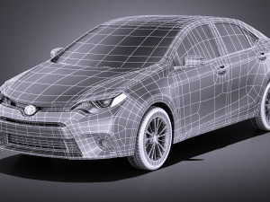 Toyota Corolla LE 2016 USA vray Modelo 3D