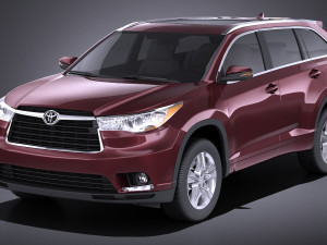 Toyota Highlander 2015 vray 3D Model