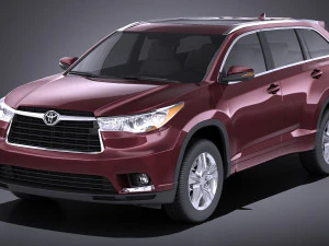 Toyota Highlander 2015 v-ray Modello 3D
