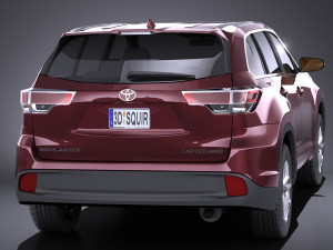 Toyota Highlander 2015 vray 3D Model