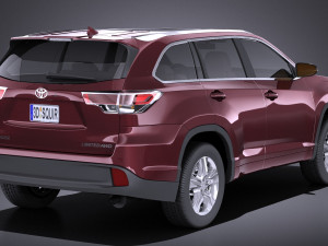 Toyota Highlander 2015 vray 3D Model
