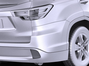 Toyota Highlander 2015 vray 3D Model