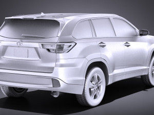 Toyota Highlander 2015 vray 3D Model