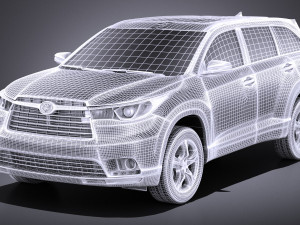 Toyota Highlander 2015 vray 3D Model
