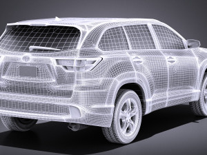 Toyota Highlander 2015 vray 3D Model