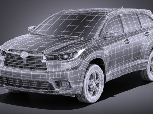 Toyota Highlander 2015 vray 3D Model